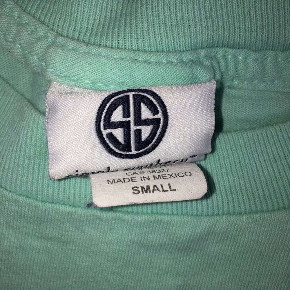 SIMPLY SOUTHERN BLUE STAMPS OF THE SOUTH LONG SLEEVE SHIRT WOMENS SMALL - Picture 5 of 5